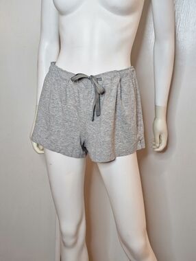 Calvin Klein Cozy Women's Heather Gray Lounge Shorts w Drawstring Cotton Size S